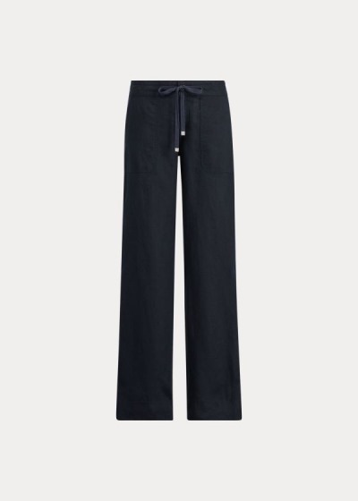 Women's Ralph Lauren Linen Wide-Leg Pants | 513879SUX